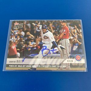 Topps Now, David Bote Autographed Baseball Card, #591